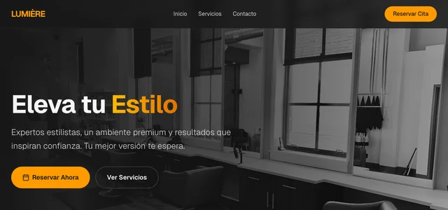 Captura de pantalla de Lumière — Peluquería