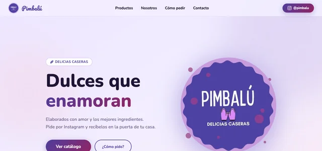 Captura de pantalla de Pimbalú Delicias Caseras
